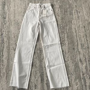 Zara High-Rise, Full Length, Wide Leg Jeans.